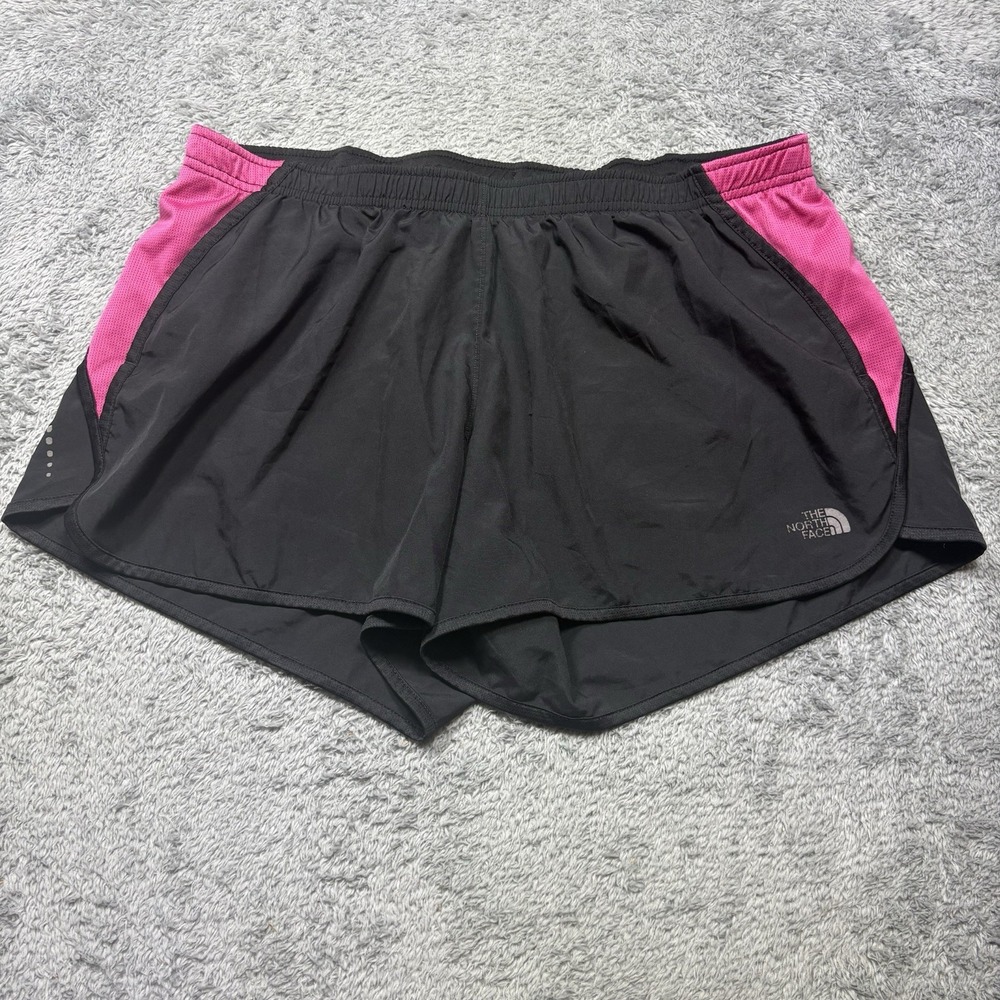 The North Face Shorts Women's XL Black Pink Flight Series FlashDry Running Lined